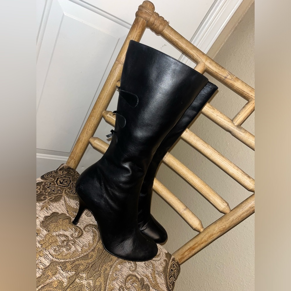 Antonio Melani Heeled Leather Tall Boots